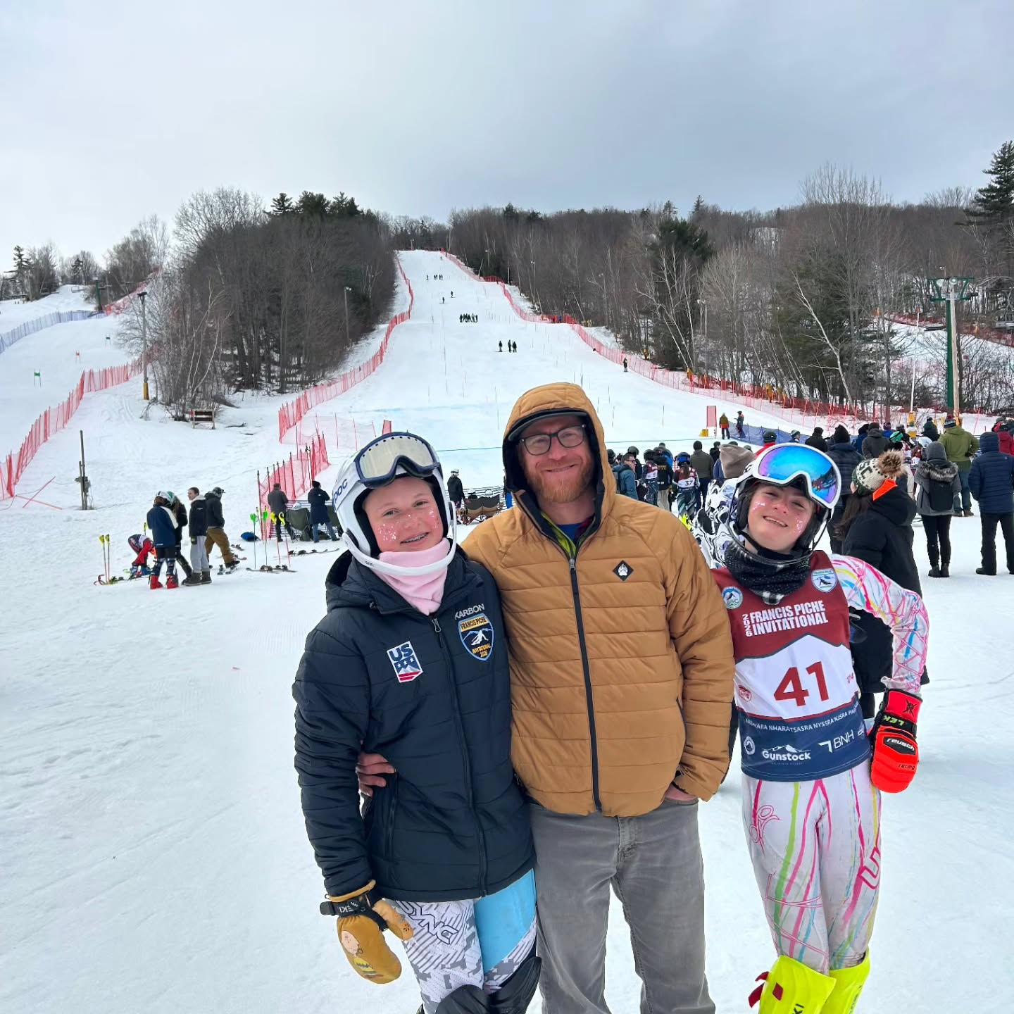 Riley, MacK, Gabs, and Erin representing @pa_alpineracing  at @pichesnh invitationals