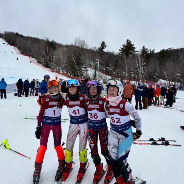 Riley, MacK, Gabs, and Erin representing @pa_alpineracing  at @pichesnh invitationals